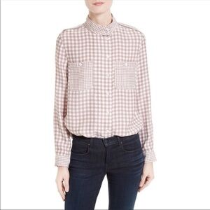 Equipment Alma Gingham Silk Button Down